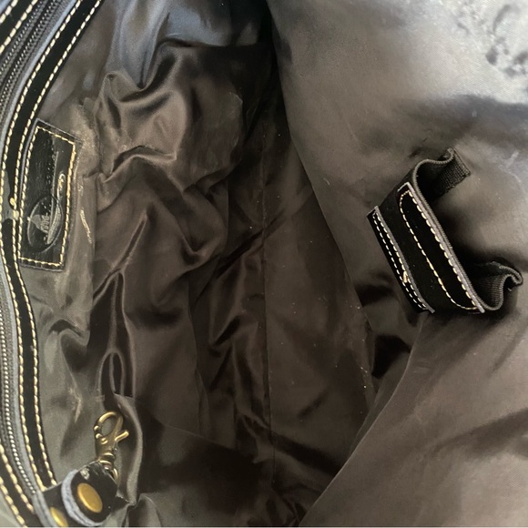 Ameri Leather Black Leather Shoulder Bag Pocketbook - Picture 5 of 6